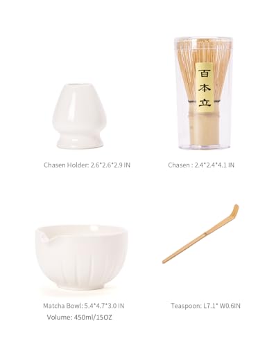 TANG PIN Matcha Set - Match Bowl and Whisk (White)