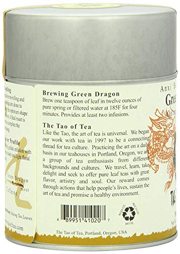 The Tao of Tea, Green Dragon Oolong Tea, Loose Leaf, 3.5 Ounce Tin