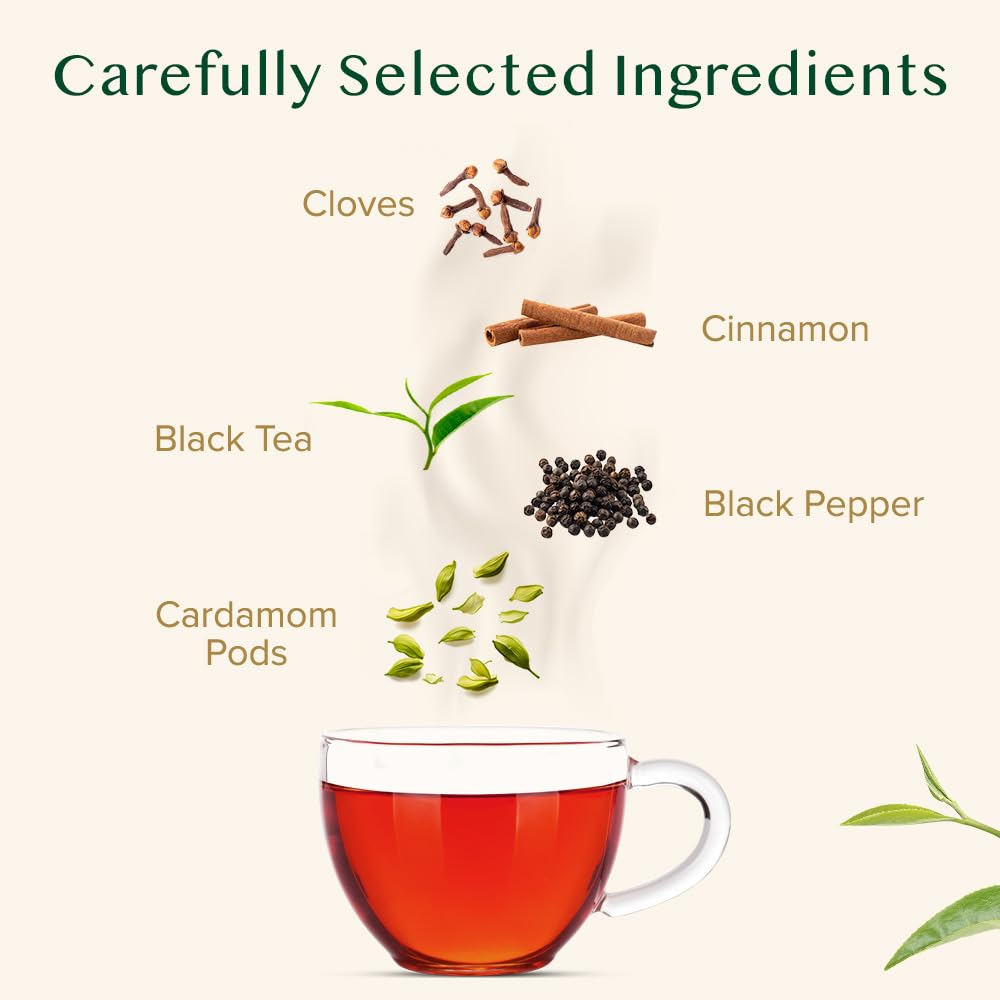VAHDAM, India's Original Masala Chai Tea Loose Leaf 340g (170+ Cups) Blend Of Black Tea - Masala Chai Tea With Cinnamon, Cardamom, Cloves & Black Pepper | Vacuum Sealed Pack | Packaging May Vary
