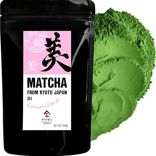 YAMASAN KYOTO UJI Matcha BI, Ceremonial Grade Matcha, From Uji Kyoto, Japan, 100g