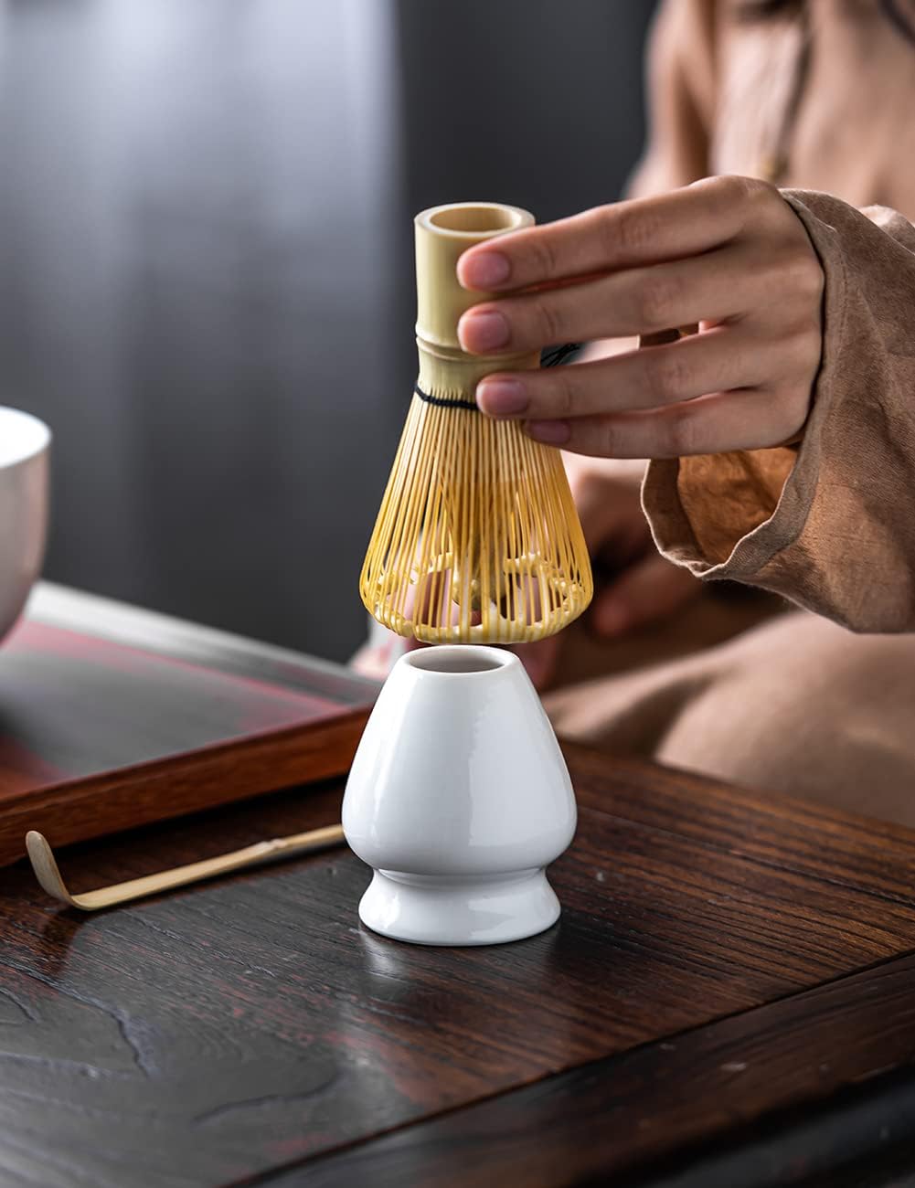 TANG PIN Matcha Set - Match Bowl and Whisk (White)