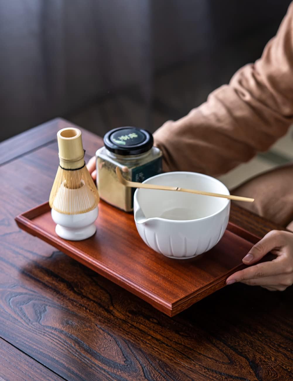 TANG PIN Matcha Set - Match Bowl and Whisk (White)
