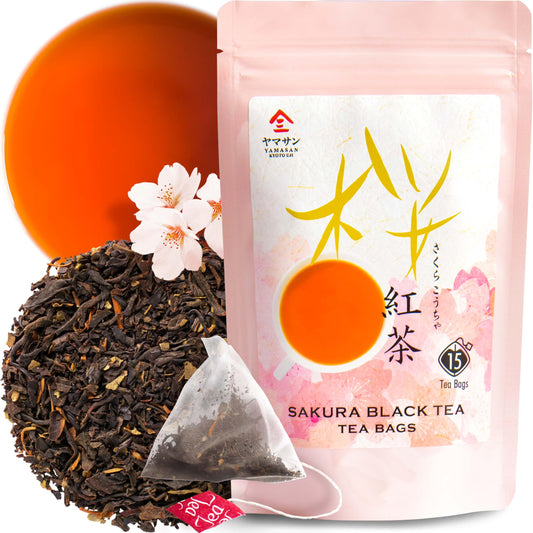 YAMASAN KYOTO UJI Sakura Japanese Loose Leaf Black Tea Bags
